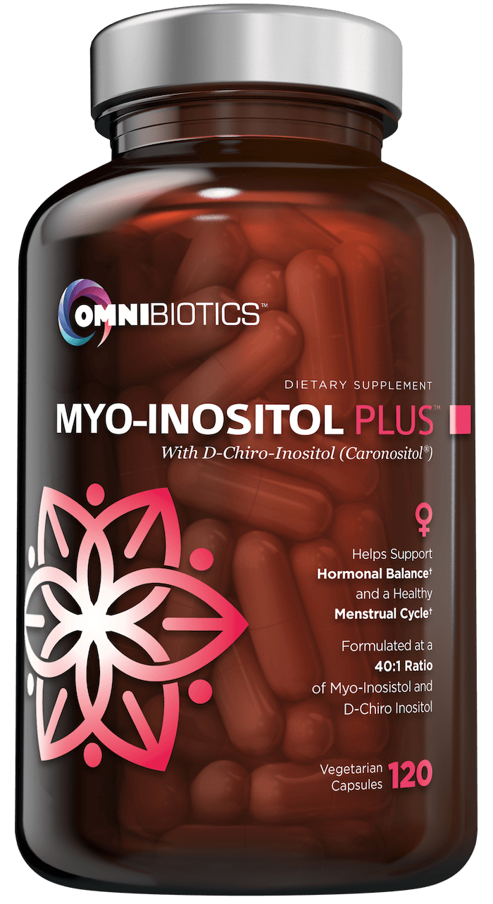 Myo-inositol supplement with D-chiro-inositol for PCOS, fertility support, and hormone balance with 120 vegan capsules by OmniBiotics