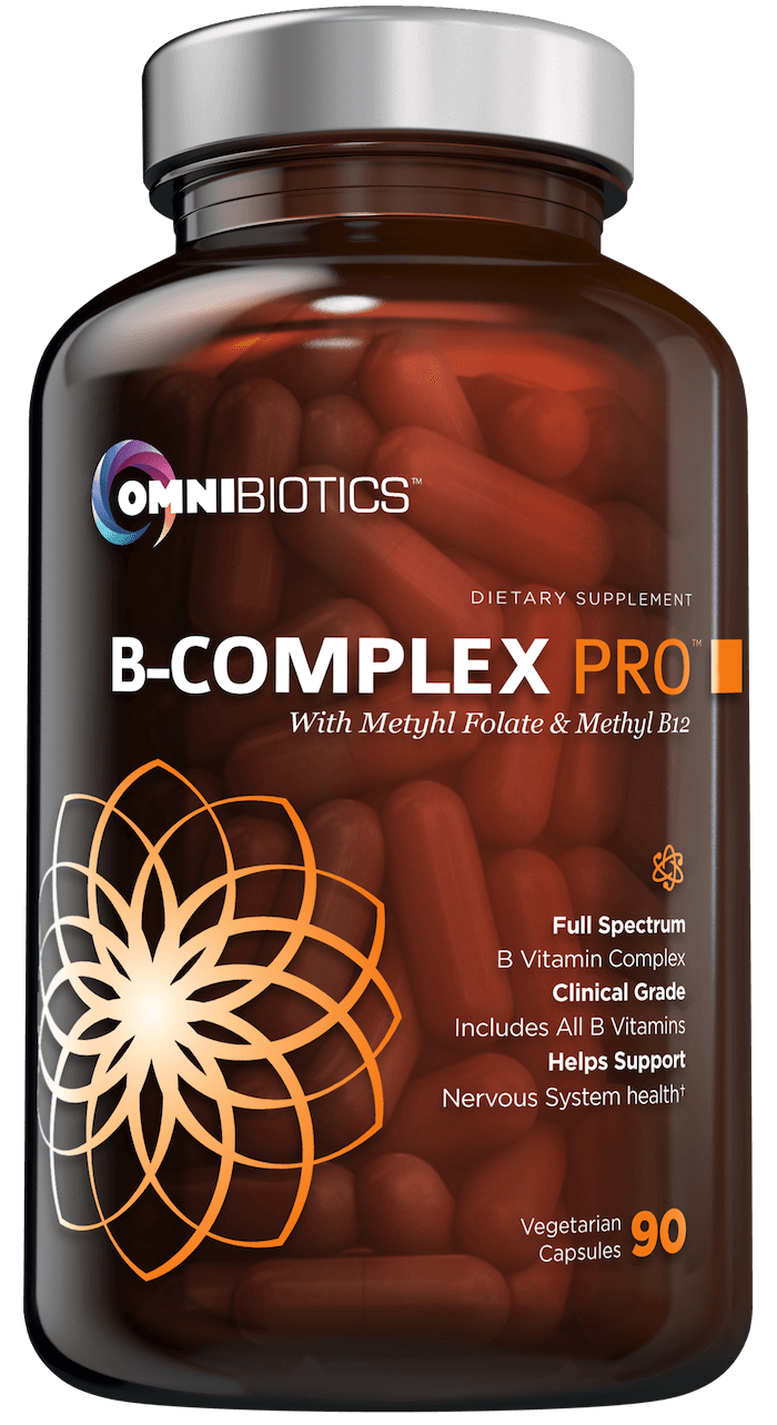 vitamin b-complex supplement with methyl b12 and methyl folate for immune health by OmniBiotics 90 capsules