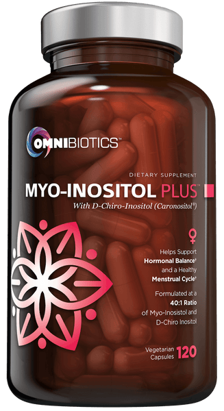 Myo-inositol supplement with D-chiro-inositol for PCOS, fertility support, and hormone balance with 120 vegan capsules by OmniBiotics